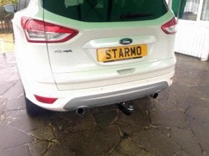 Towbar fitted to a Ford